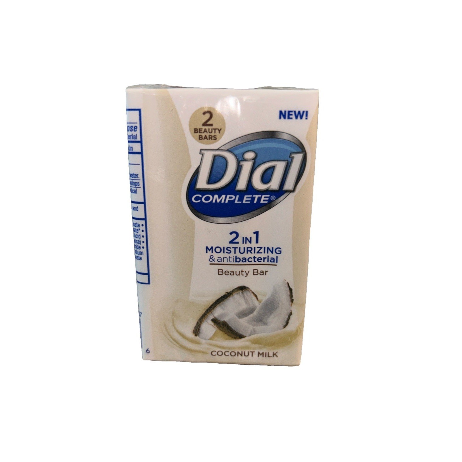 Dial Complete Coconut Milk 2-Pack 3.2oz 2 in 1 Moisturizing Antibacterial Soap