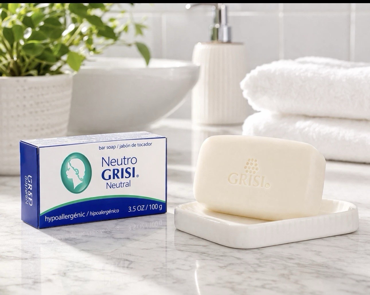 6 Pack Neutral Soap, Jabon Neutro, Grisi 3.5 Oz. X 6 Units