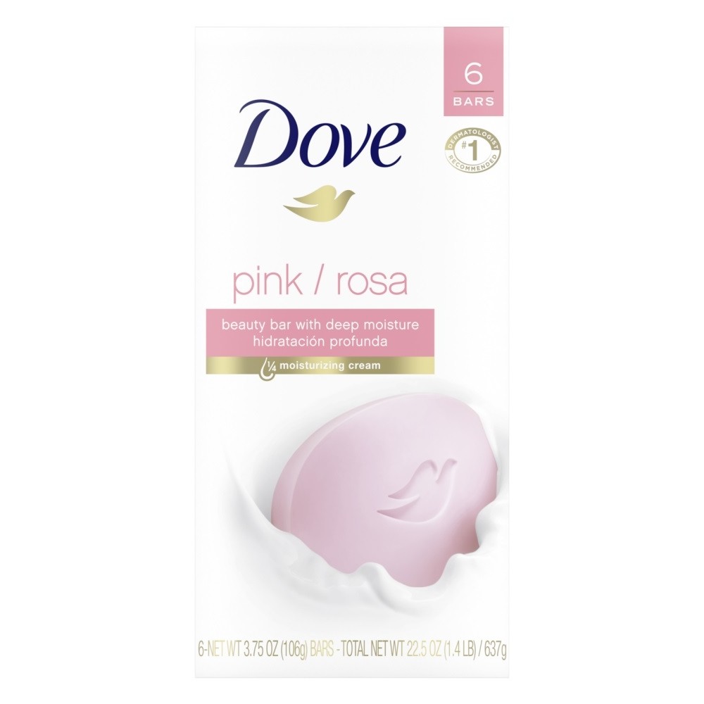 Dove Beauty Bar Pink – 6 x 3.75 oz – 6 count