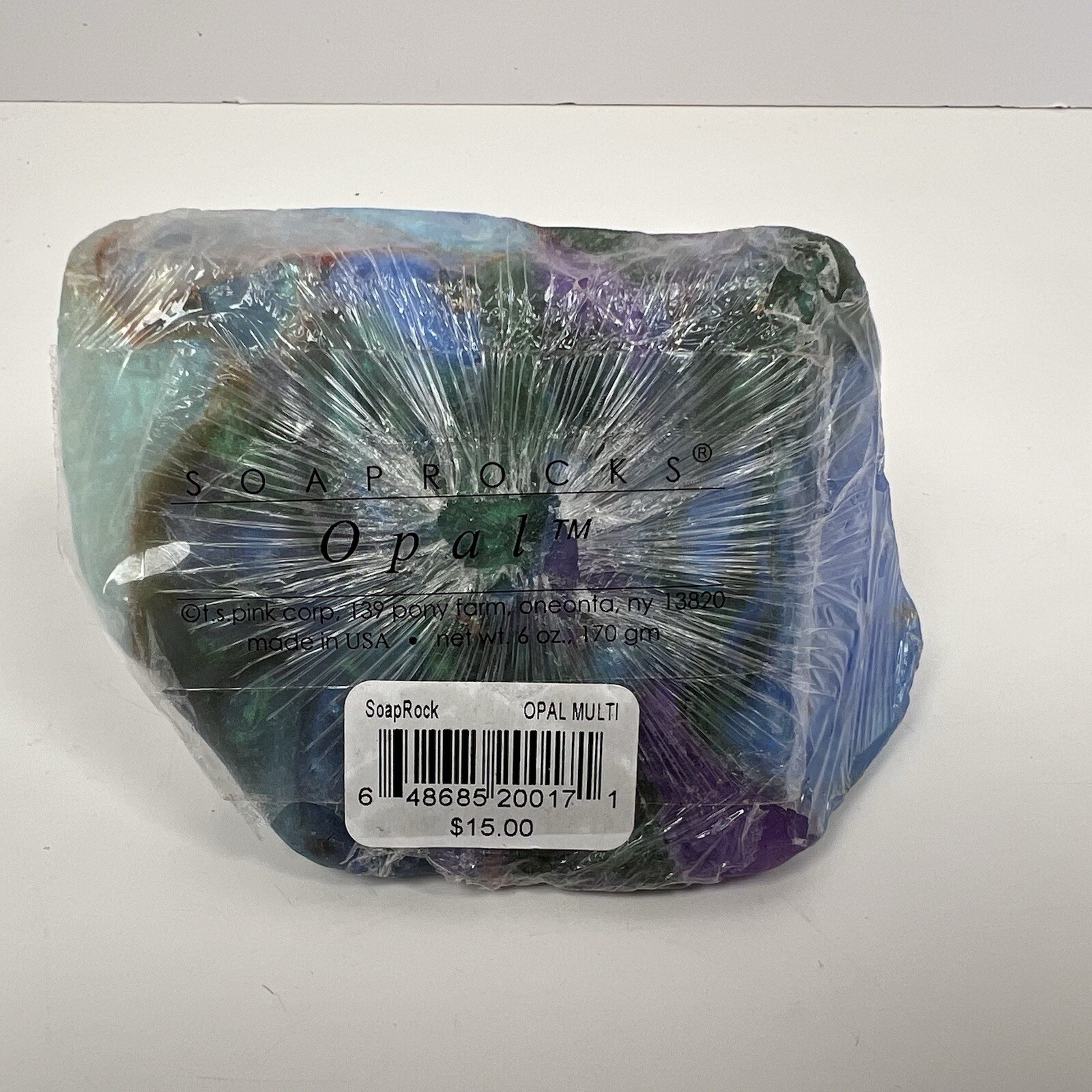 T.S. Pink SoapRocks White Opal Blue 6 oz