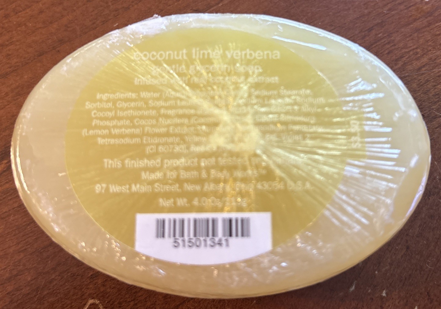 Vintage Bath & Body Works Coconut Lime Verbena Gentle Glycerin Soap 4oz – Sealed