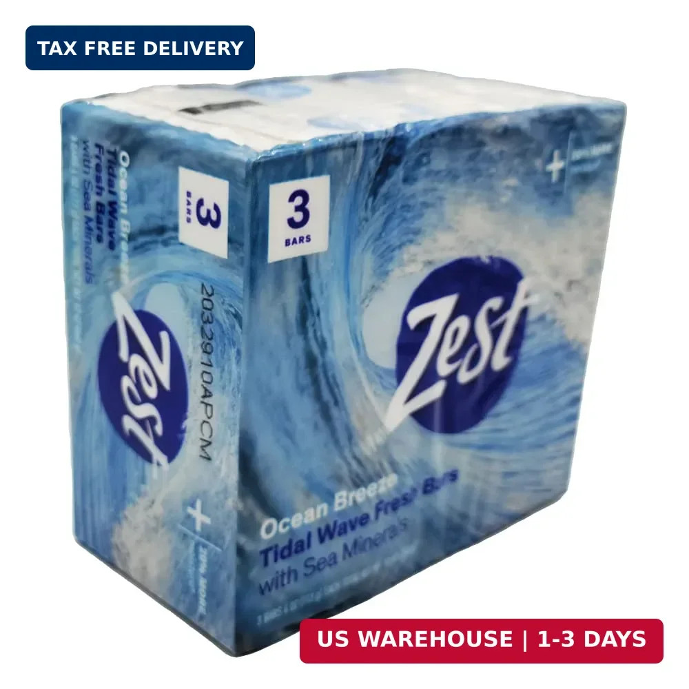 Zest Bar Soap 3 ct, ocean breeze, 12 Ounce