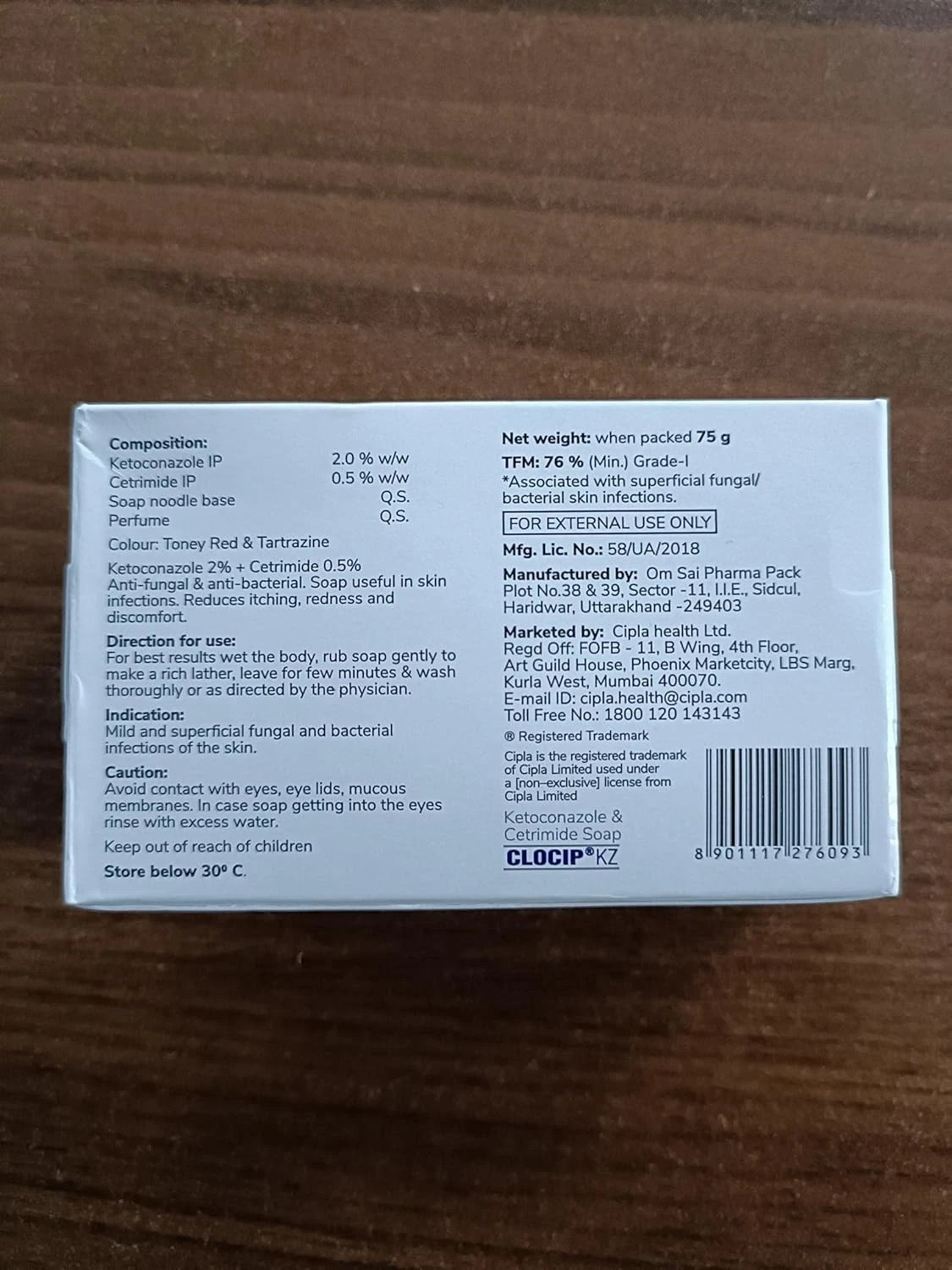 3 x Clocip KZ Skin Cleansing Soap 75g each