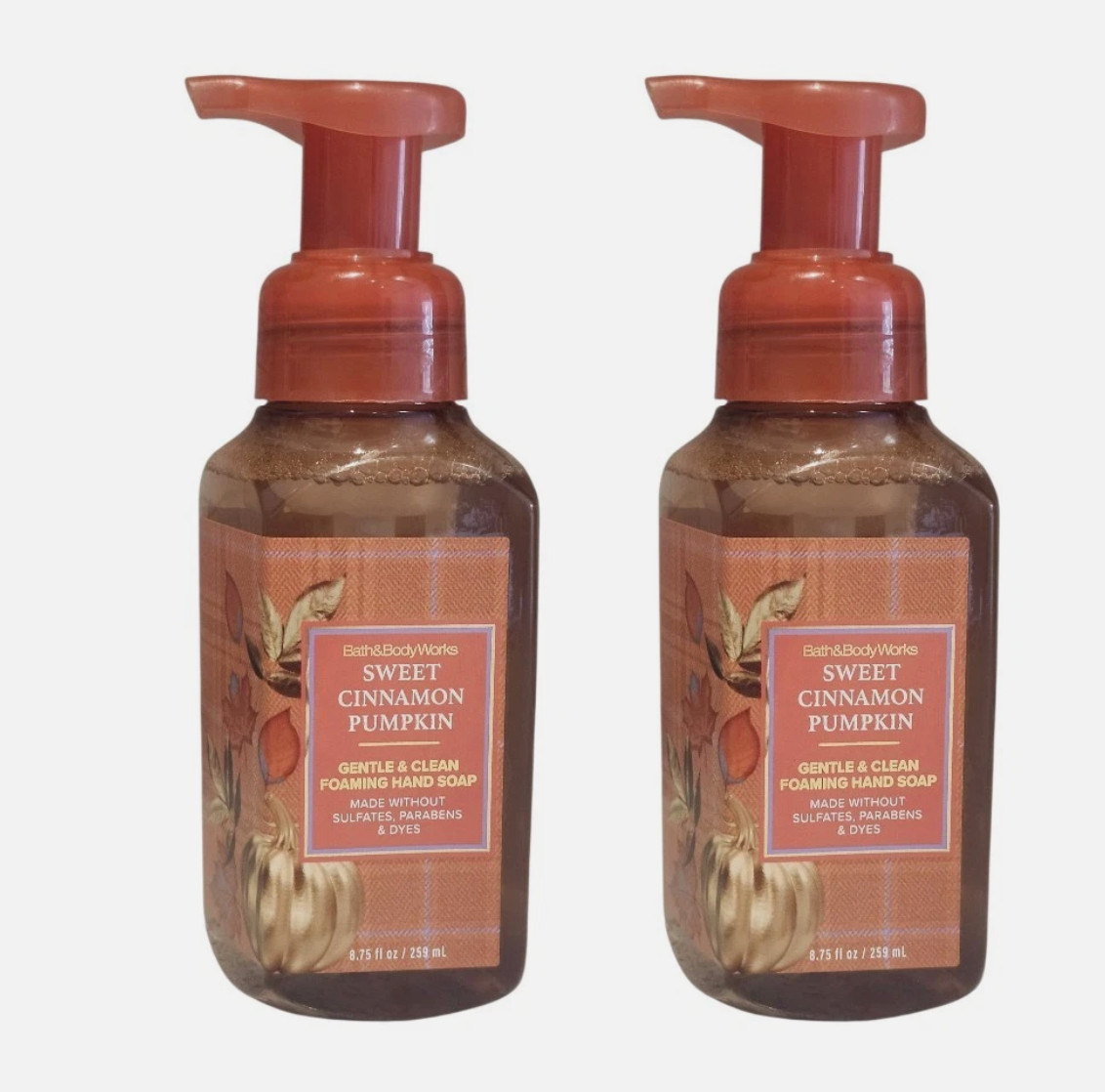 Bath & Body Works Sweet Cinnamon Pumpkin Foaming Hand Soap, 8.75 (2pk)