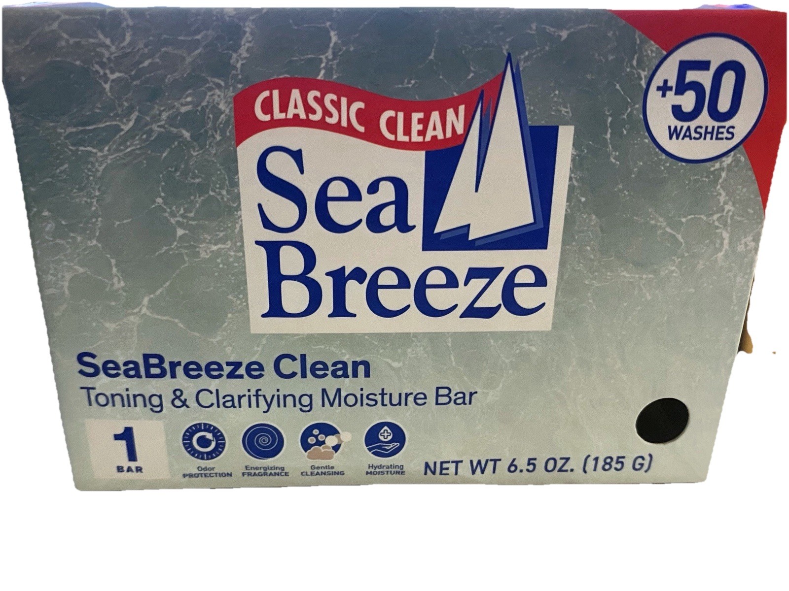 Sea Breeze Classic Clean Toning Clarifying Moisture Bar 6.5 oz each Lot Of 4 New