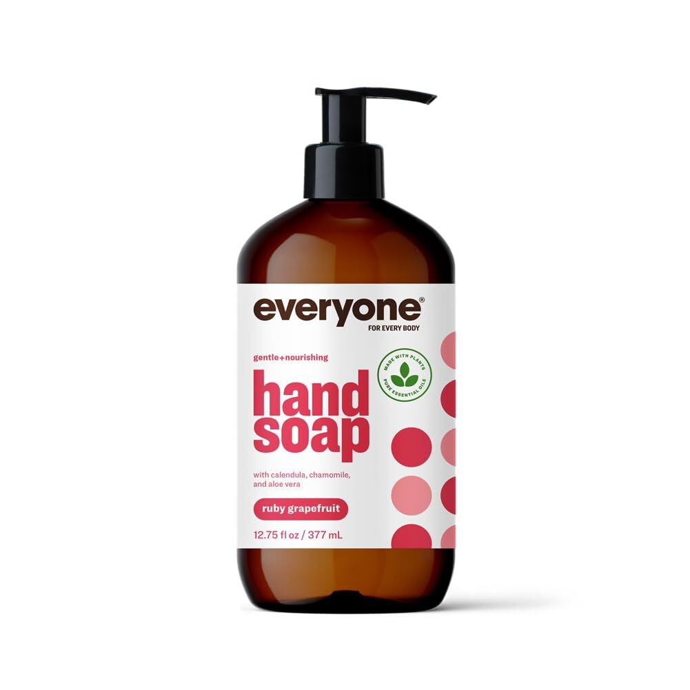 x2 Everyone Liquid Hand Soap, 12.75 Ounce (Pack of 1), Ruby Grapefruit, Plant-Ba