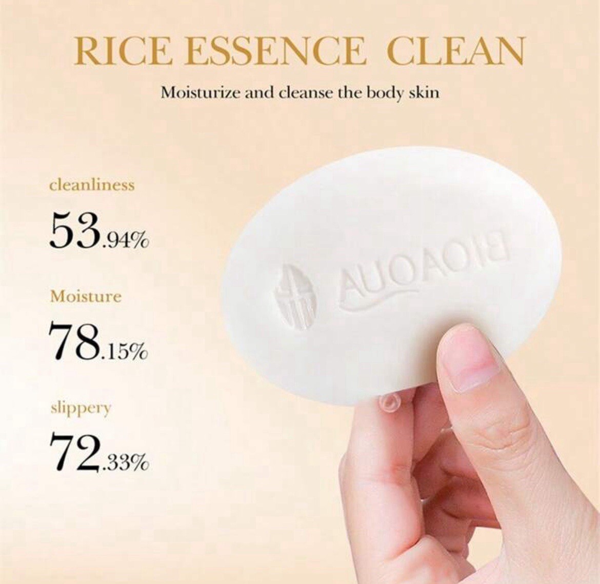 Natural Rice Puree Essence Soap for Daily & Face & Body Care