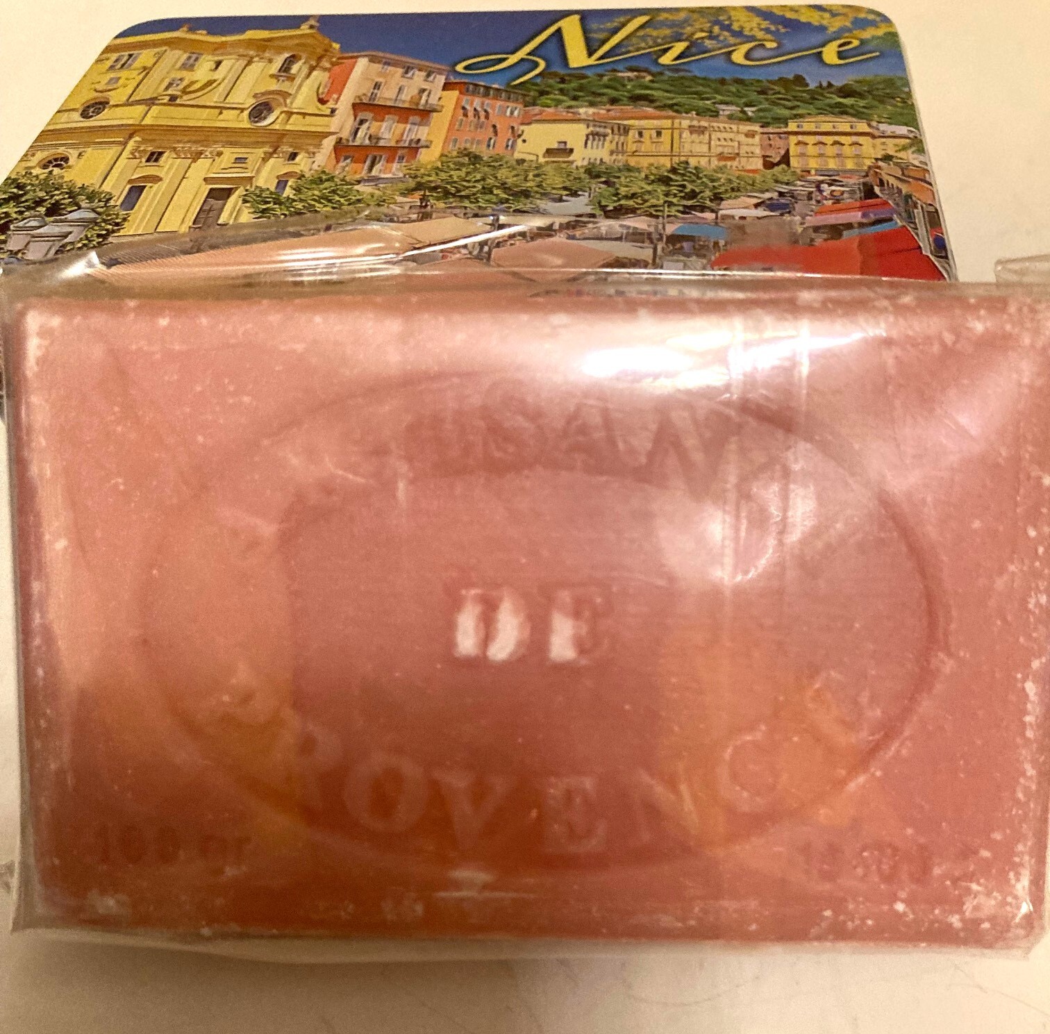 Artisinal French Milled Soap Nice Cote D’azur Souvenir Floral Rose Scent in Tin