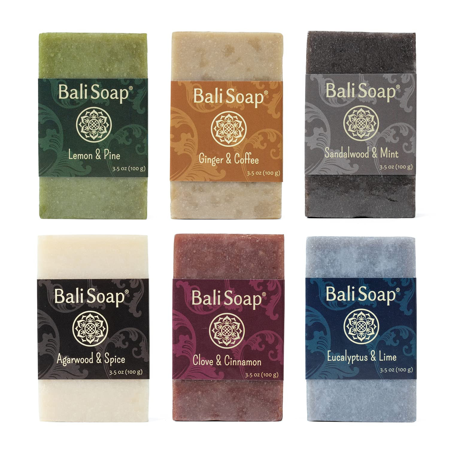 – Masculine Collection Natural Soap Bar Gift Set, 6 Pc Variety Pack, Lemon-Pi…