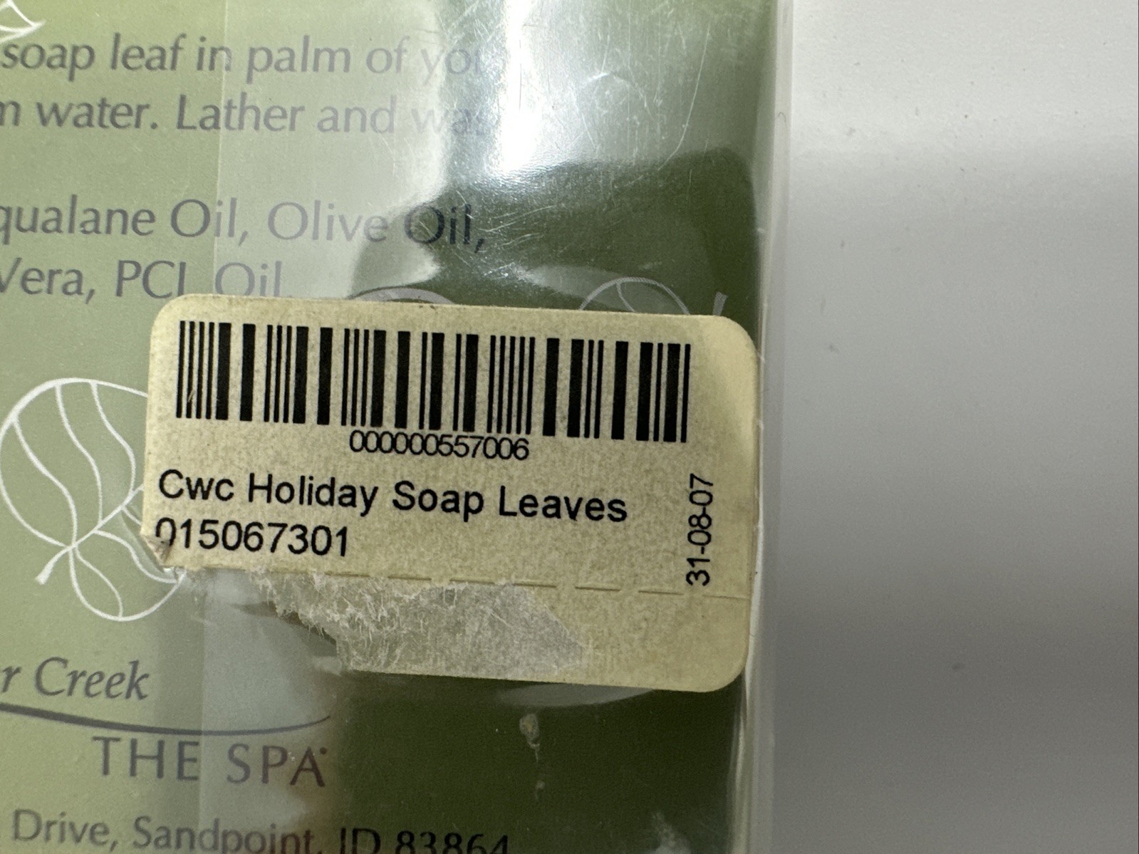 Coldwater Creek Evergreen Scented Soap Leaves Travel or Purse Size Discontinued