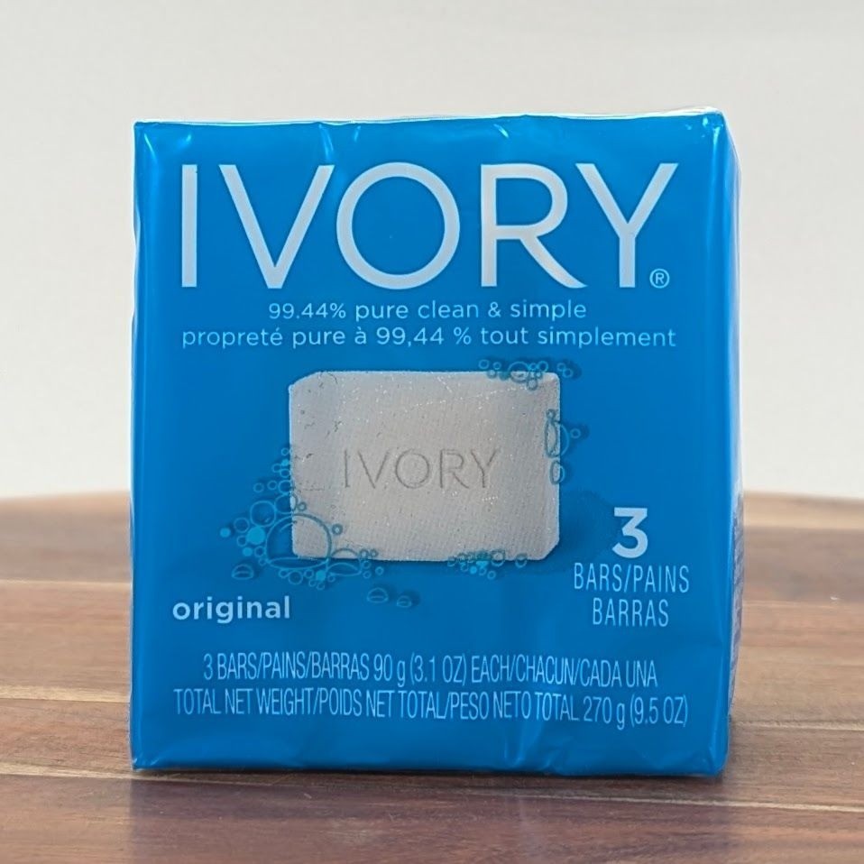3 pk Vintage Original Ivory Bar Soap 3 Bar 9.5oz 99.44% Pure Clean Simple SEALED