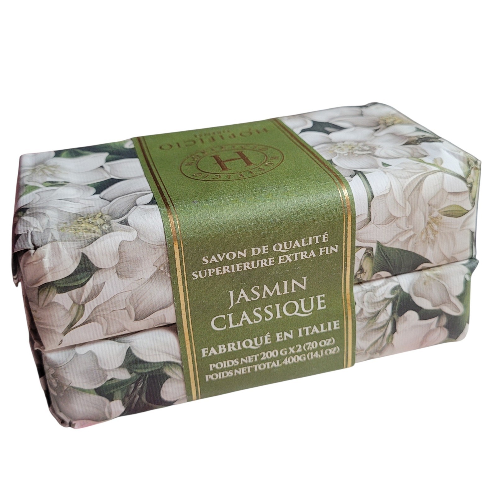 Classic Jasmine Hopificio Finest Triple Milled Soap 7 oz Lot of 2 Italy New