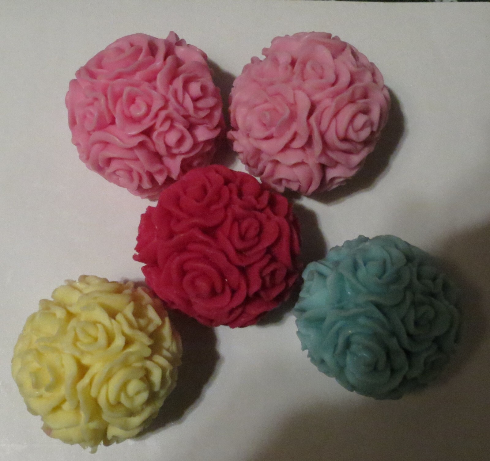 Rose Bud flower Balls soap 5 pcs set By Joanndles