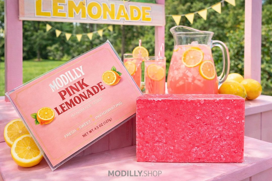 • RARE • MODILLY PINK Lemonade Handmade Soap 5oz
