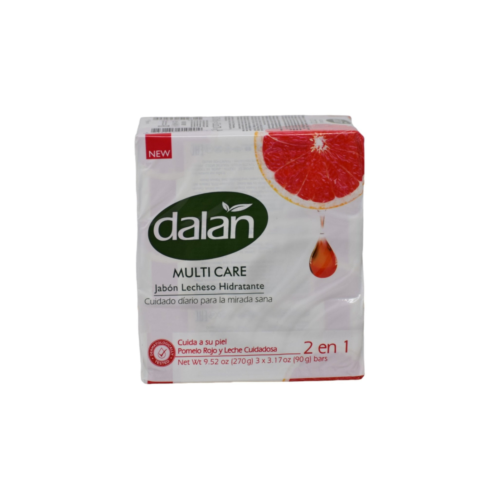 Dalan Multicare Soap Pink Grapefruit & Caring Milk, 6 Bars x 3.17oz Each