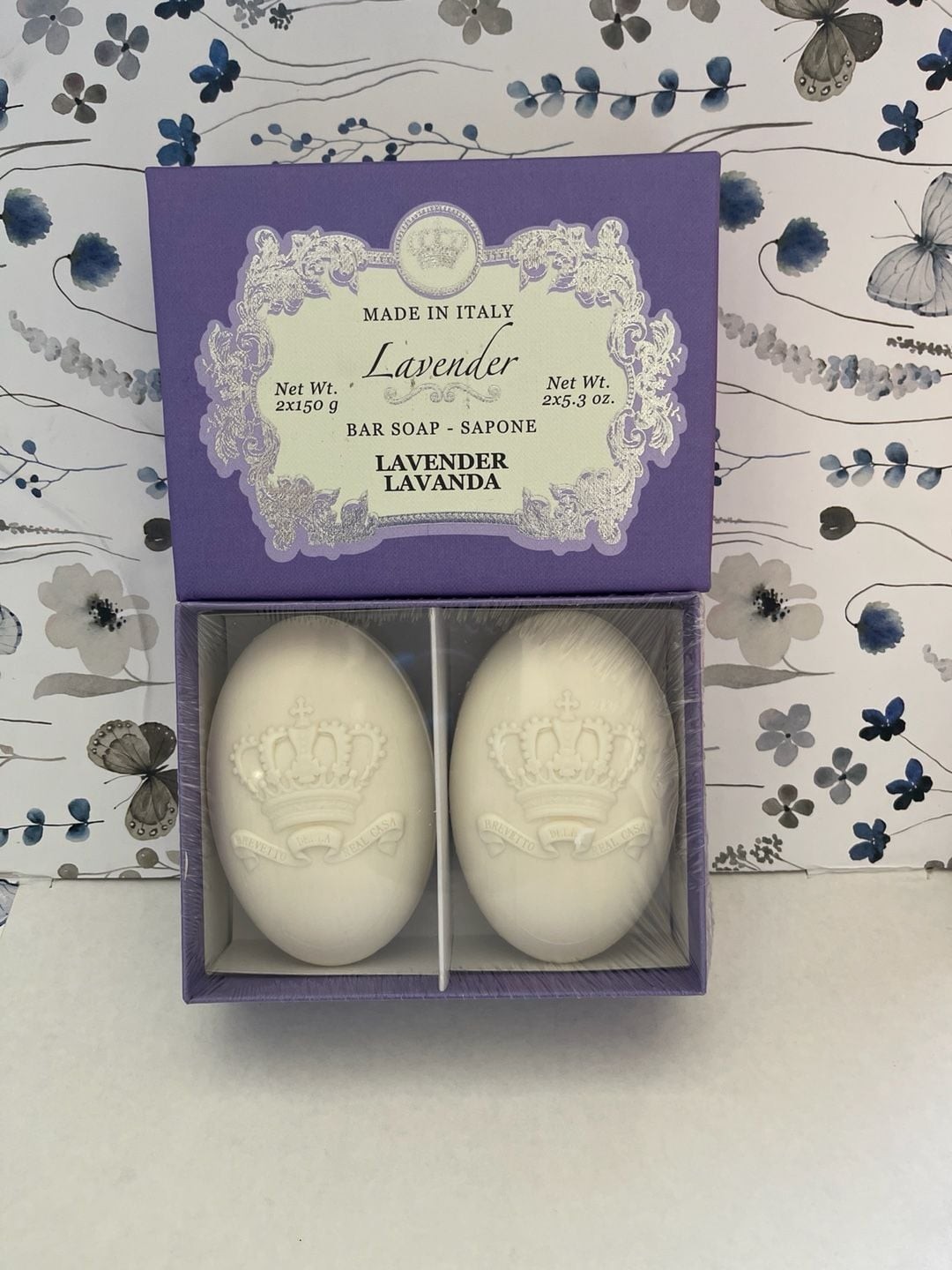 Saponificio Artigianale Fiorentino Lavender Soap 2-Bar Gift Set Made in Italy