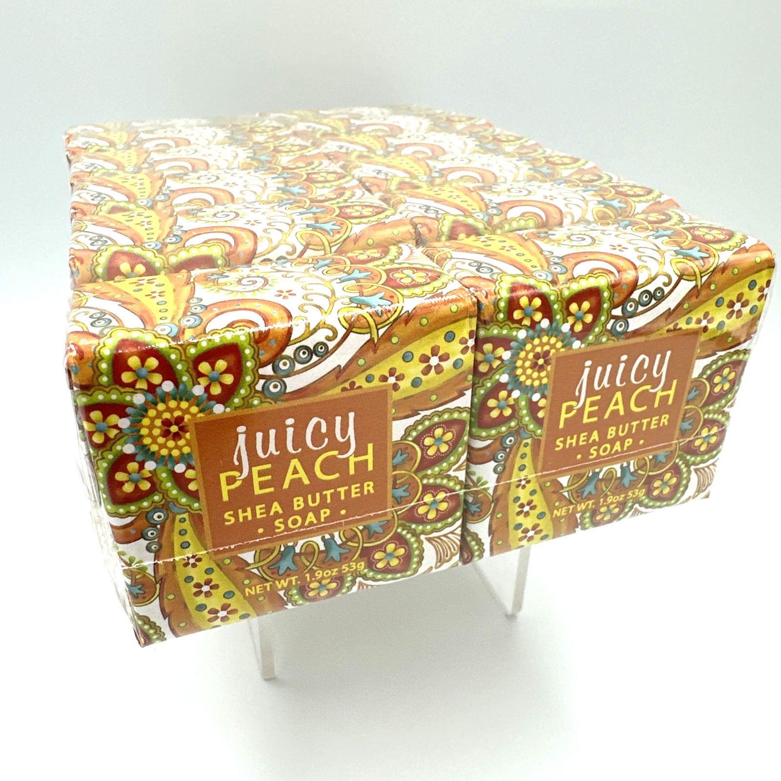 Greenwich Bay Juicy Peach Shea Butter Soap Lot Of 12 Bars/1.9oz Each