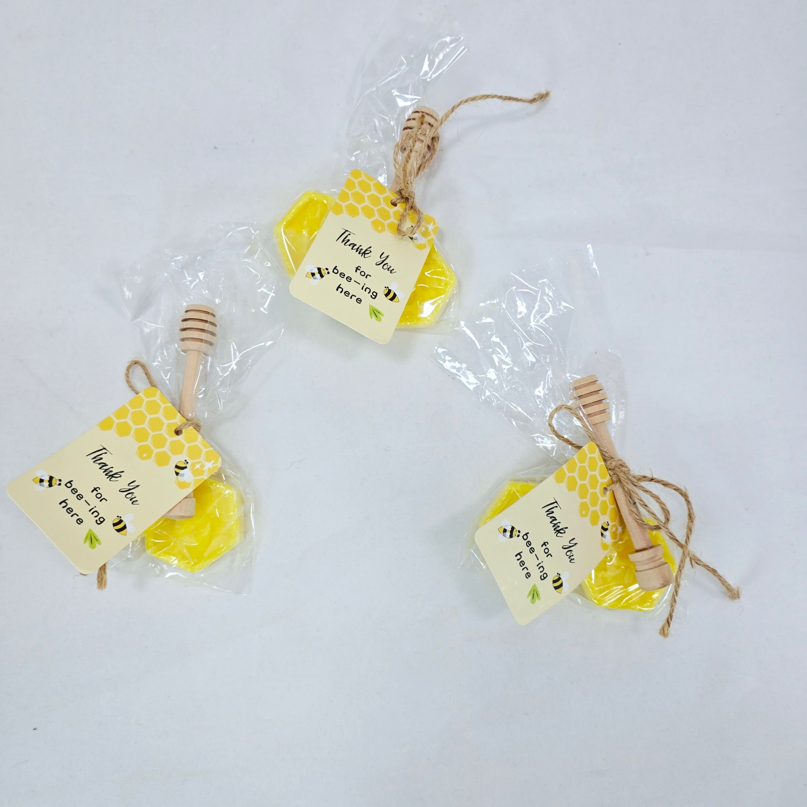 Honey Bee Soap Favors Thank You for Bee-ing Here Honey Dipper 3 Pack Gift Set