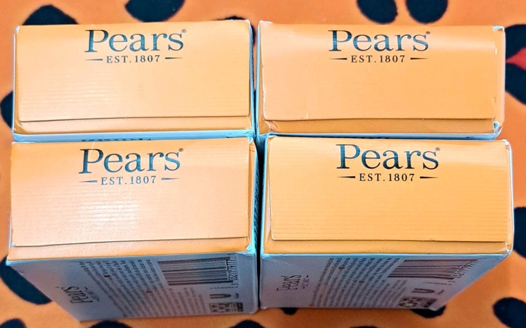 lot of (4) Pears Transparent Glycerin Bar Soap 3.53 Oz Each ORANGE COLOR