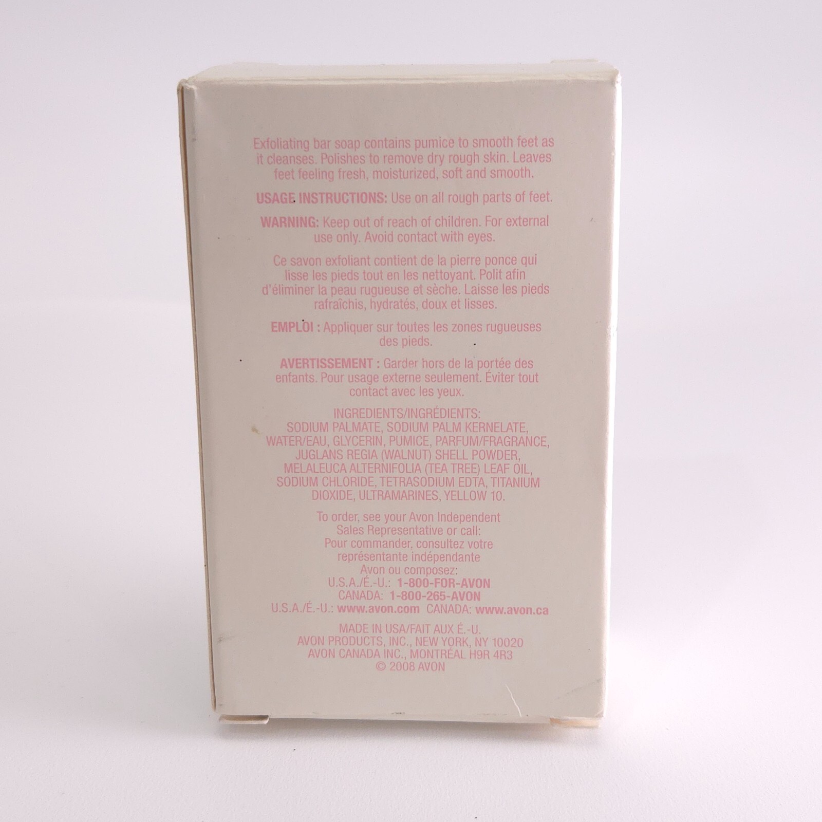 NEW IN BOX Avon Foot Works Exfoliating Bar Soap Full Size 4.2 oz New Old stock
