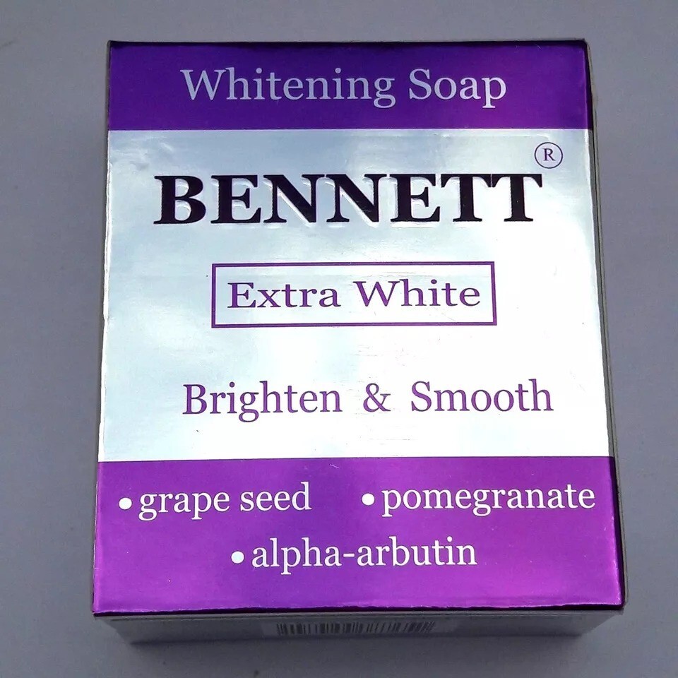 6 Pcs.x BENNETT Extra White Anti-Oxidant Alpha Arbutin Skin Whitening soap 130g.