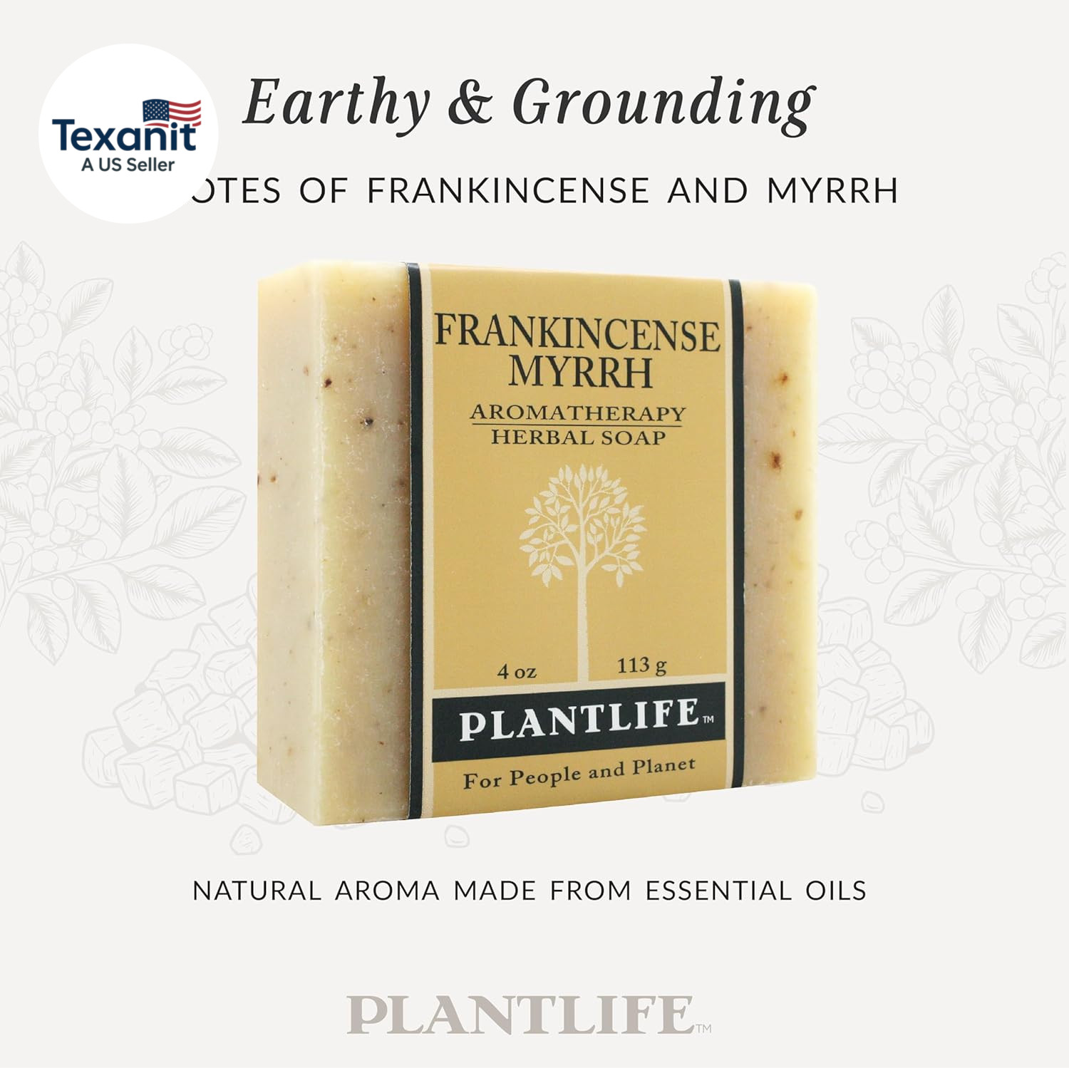 Frankincense Myrrh Bar Soap – Moisturizing and Soothing Soap for Your Skin – Han