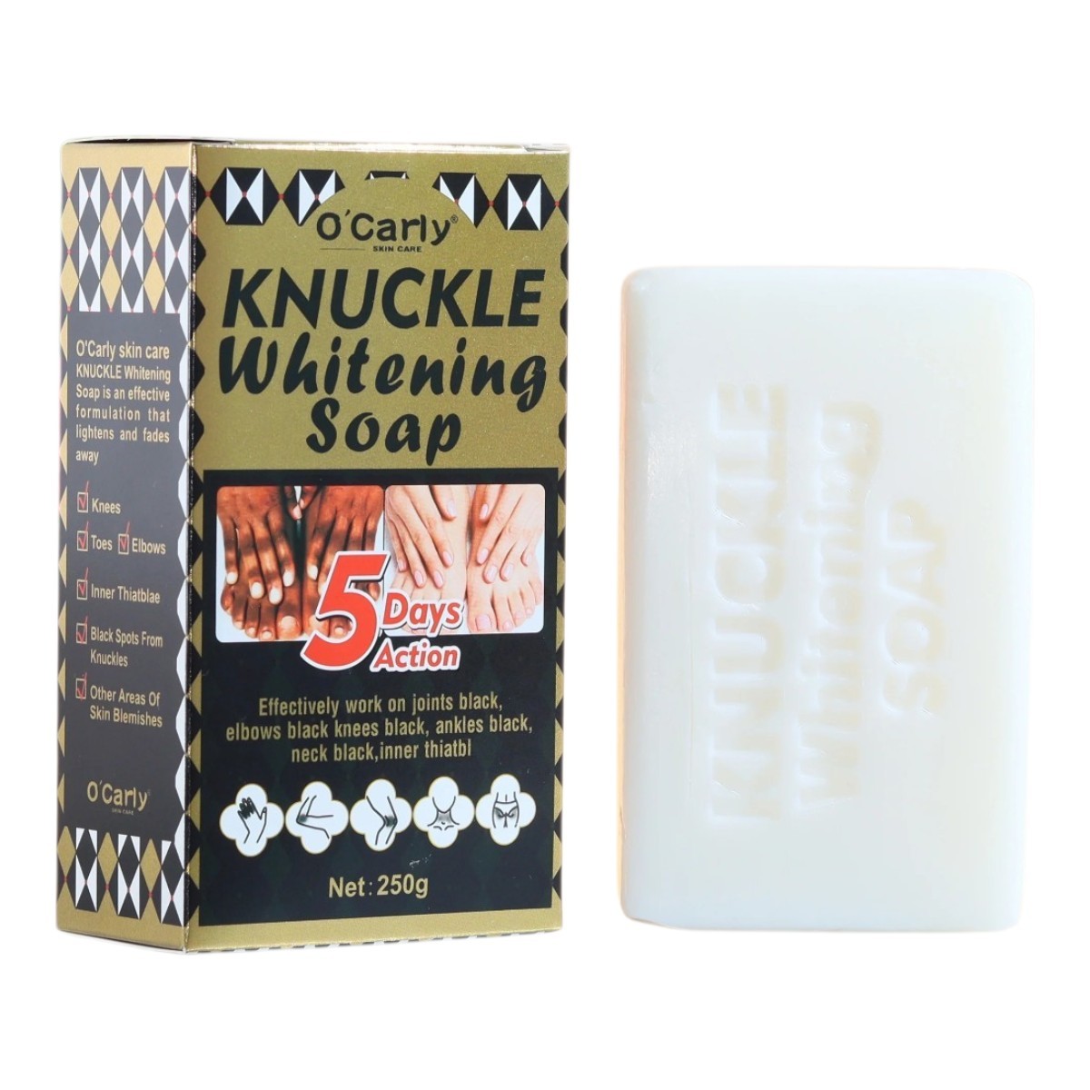 O’Carly Whitening Soap 250g Moisturizing Hydrating for Joints Elbows Knees