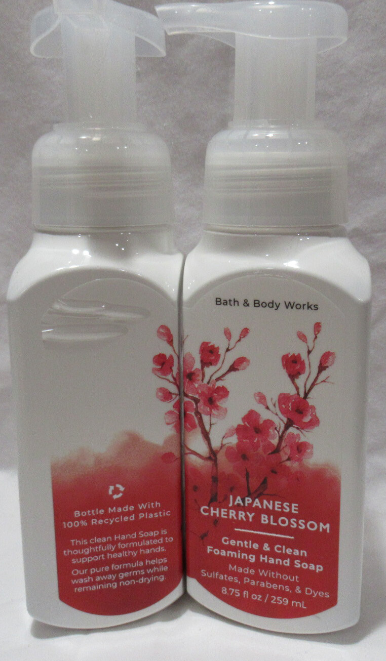 Bath & Body Works Foaming Hand Soap Lot 2 GENTLE & CLEAN JAPANESE CHERRY BLOSSOM