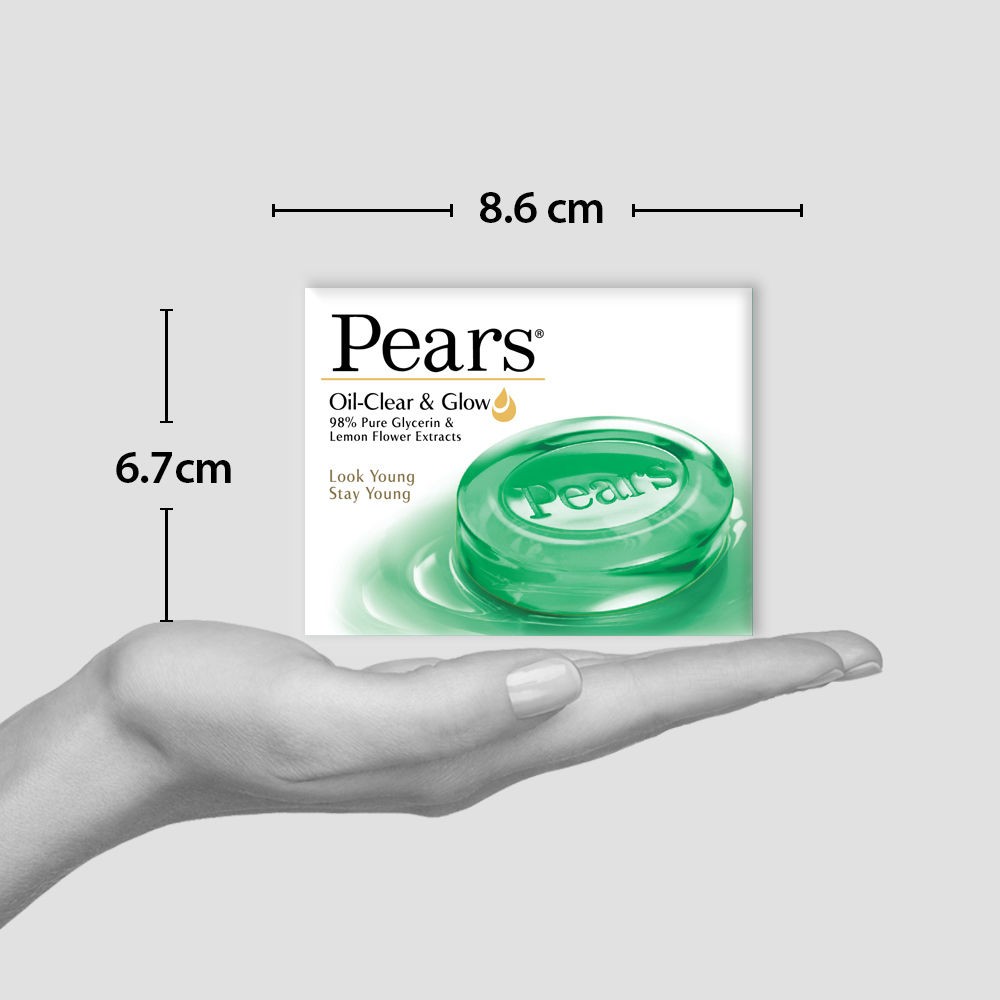 Pears Soap Oil Clear With Lemon Flower extract 75g (Pack of 12) Free Delivery