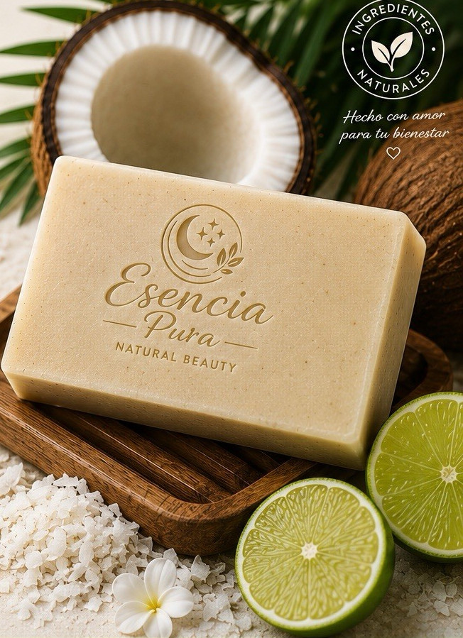 Esencia Pura Tropical Coconut Bar Soap w/ Vitamin E & Coconut Oil