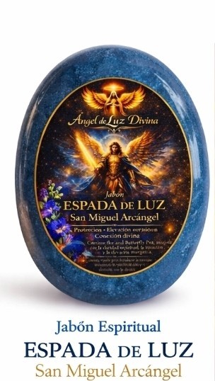 Angel de Luz Divina Blue Body Bar Soap Spiritual Elevation Protection Herbs