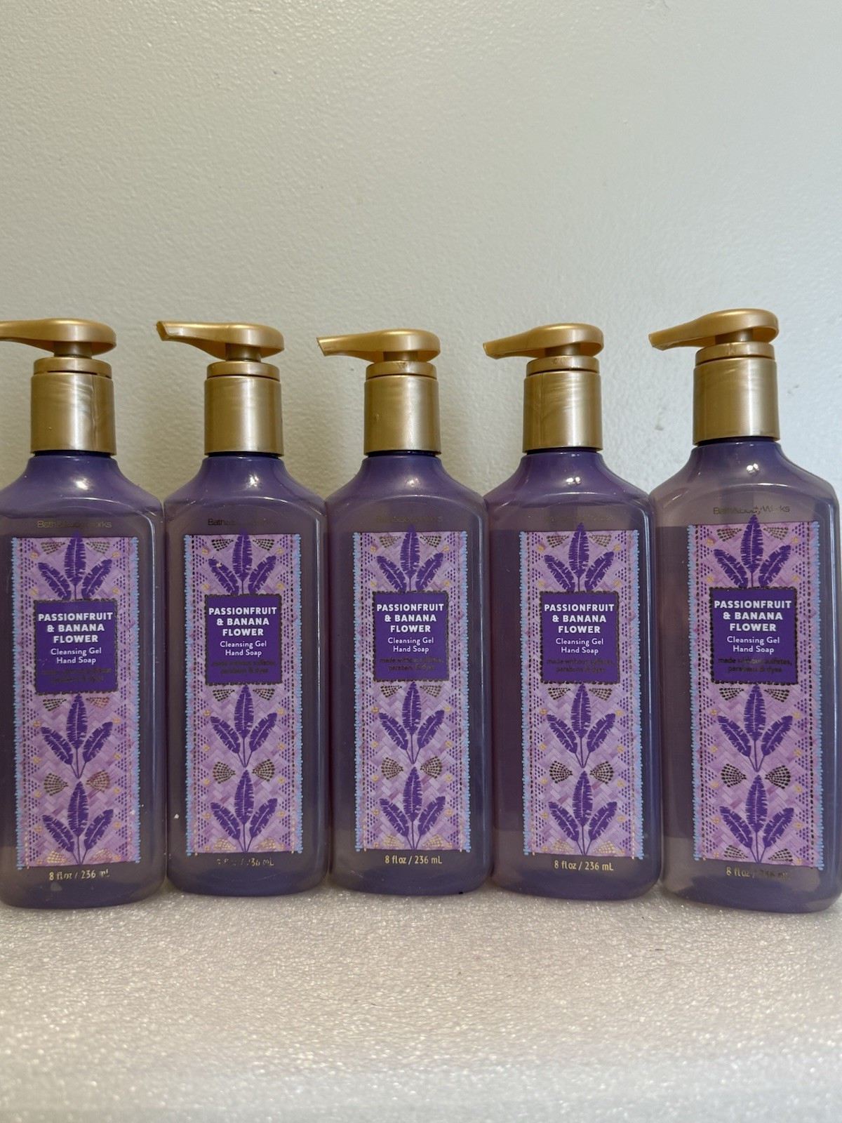 5 New PASSIONFRUIT & BANANA FLOWER BATH & BODY WORKS CLEANSING GEL SOAP