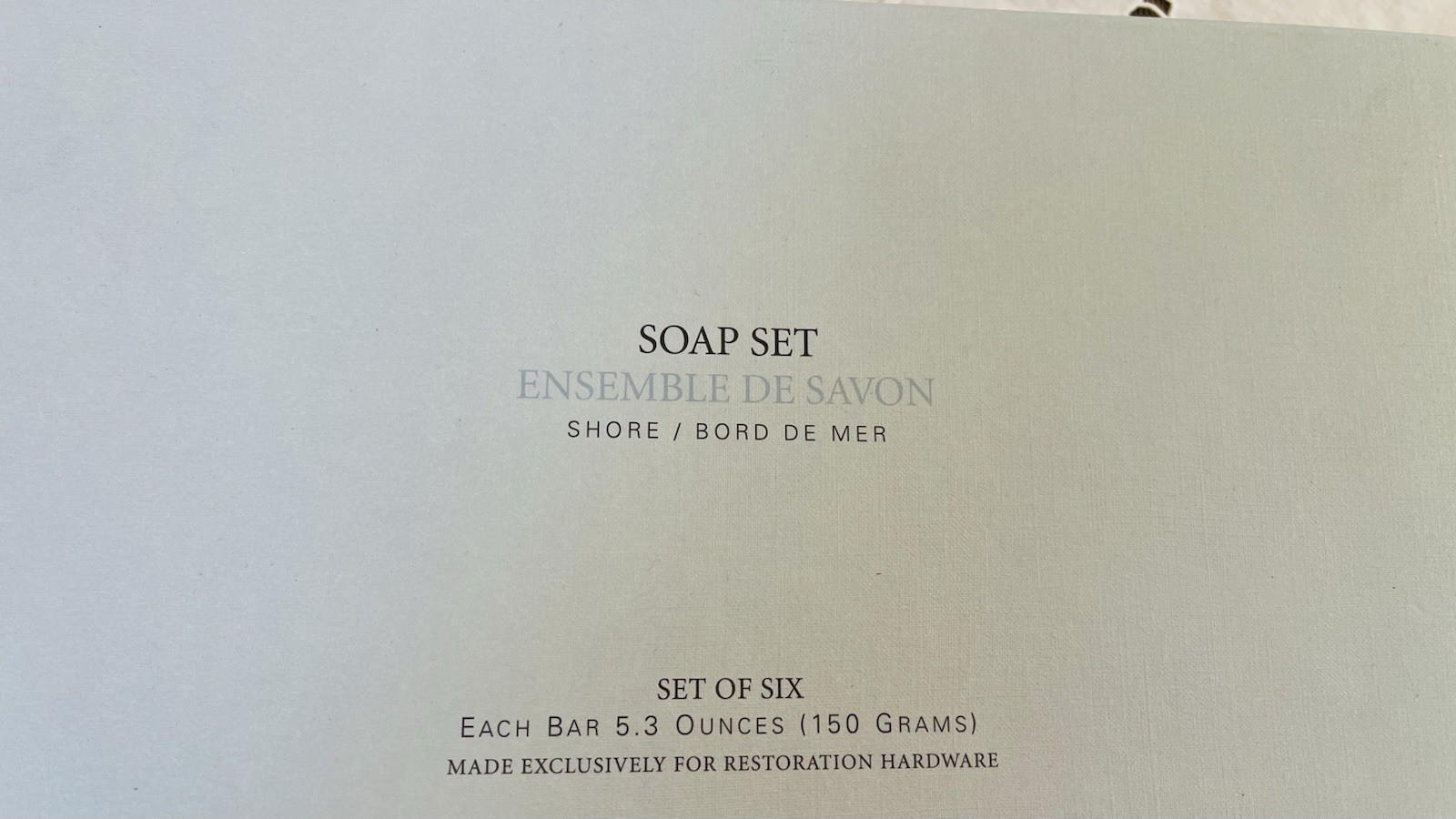 Discontinued Soap Set Restoration Hardware Shore Set Bars 6x 5.3 Oz NOS