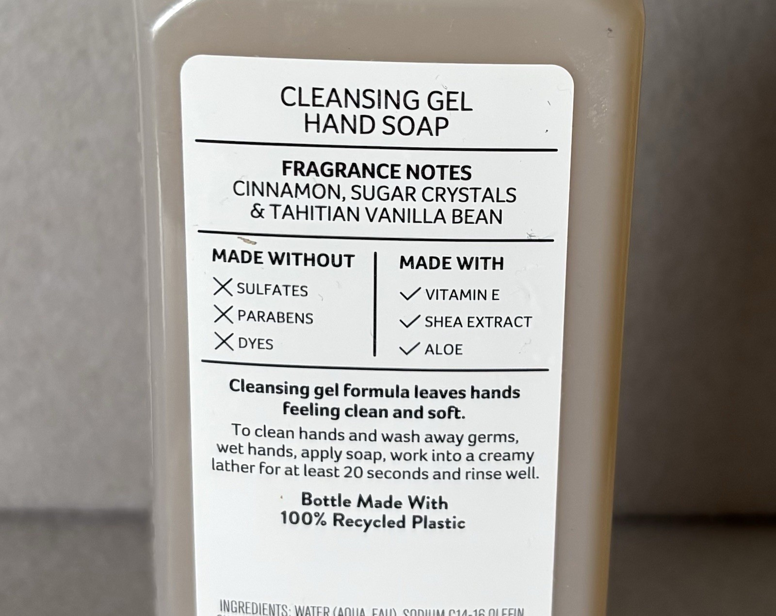 BATH & BODY WORKS CINNAMON SPICED VANILLA CLEANSING GEL HAND SOAP WASH 8 OZ NEW