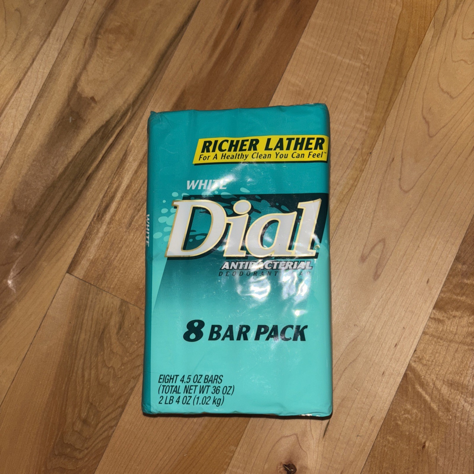 Dial Soap White Vintage Antibacterial Deodorant 8 Soap Bars Bath SEALED 1999