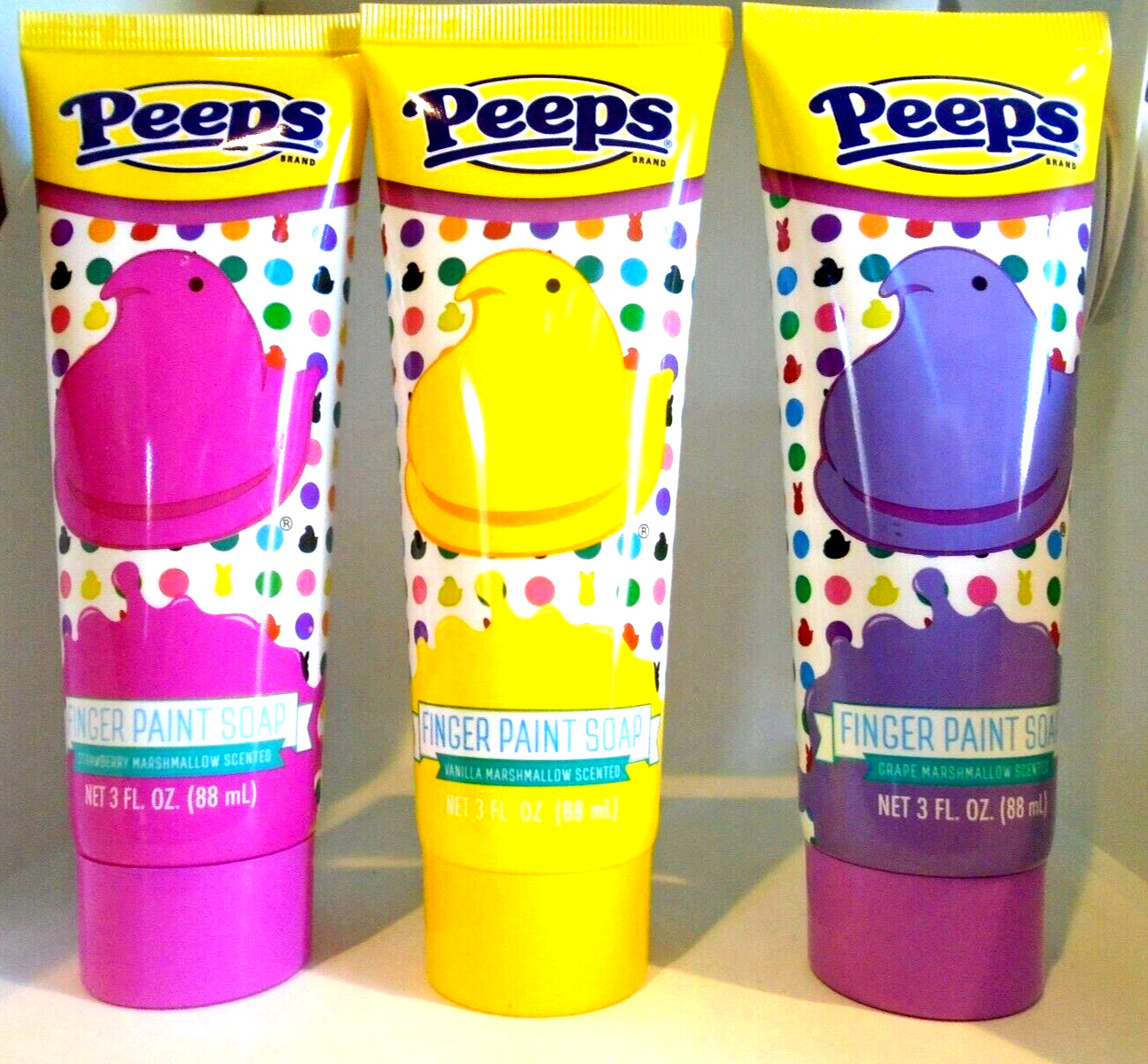 Peeps Bathtub Finger Paint Scented Soap 3 fl oz 3-Color/Marshmallow Scent SET