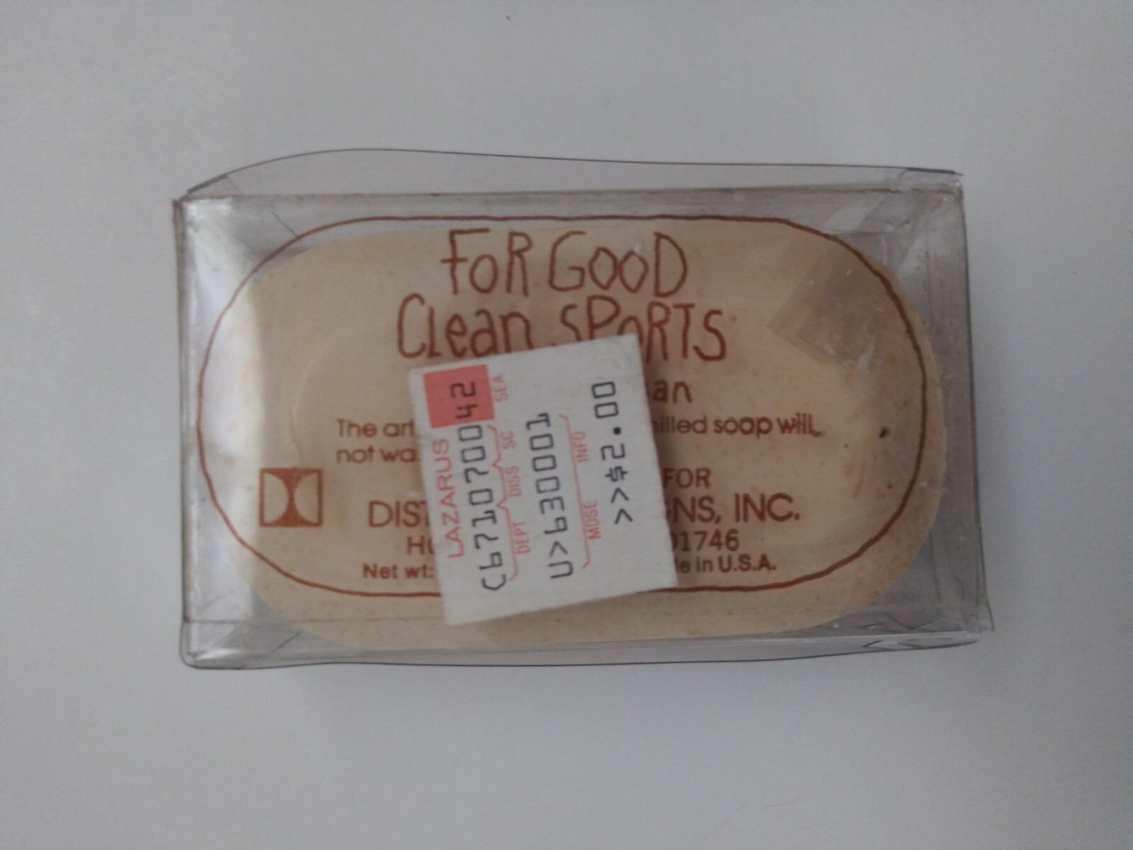 Vintage 1975 Bill Eagan The Tennis Player Bar Soaps made in USA