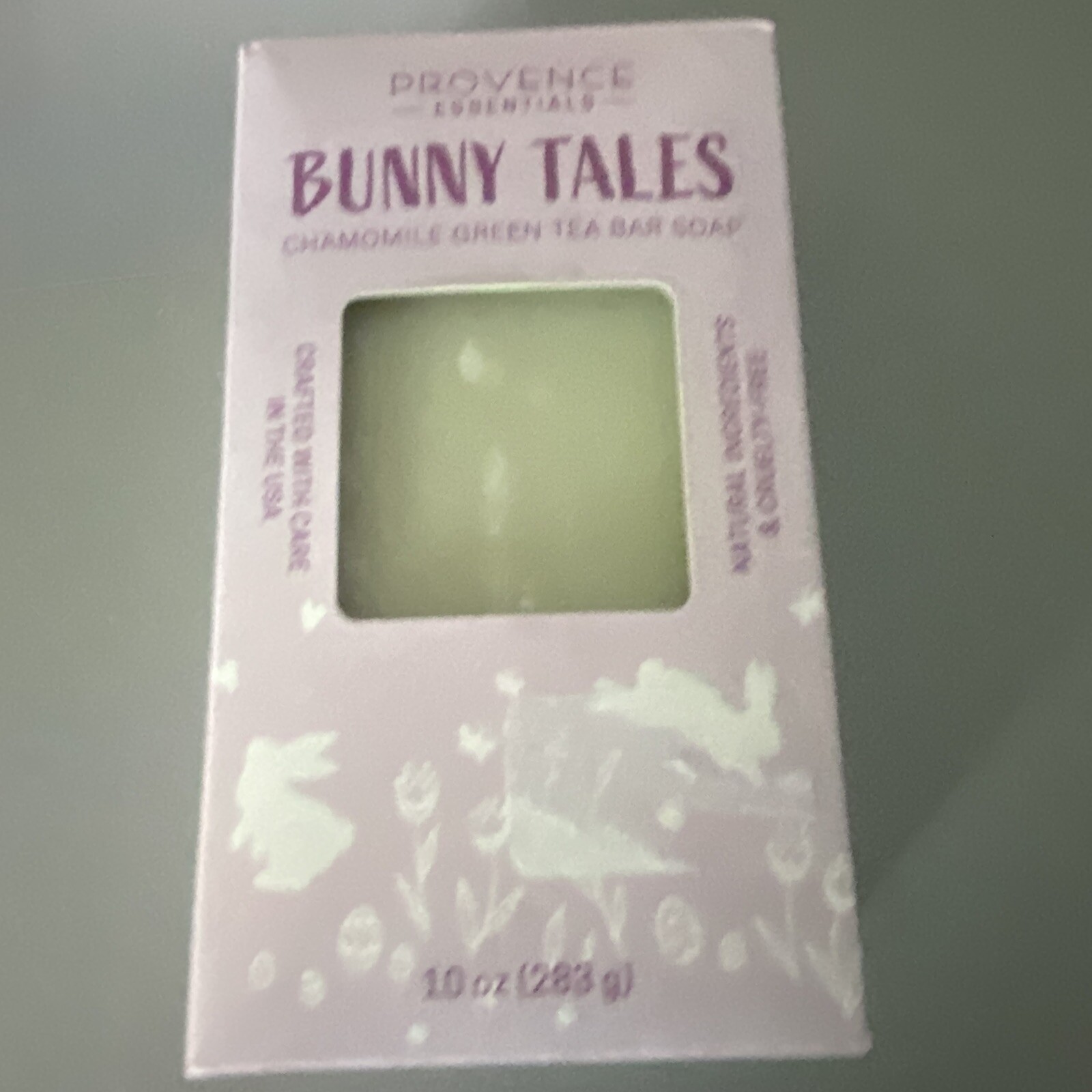 Easter Bunny Soap Bar 10oz Chamomile Green Tea USA Handmade Bunny Tails