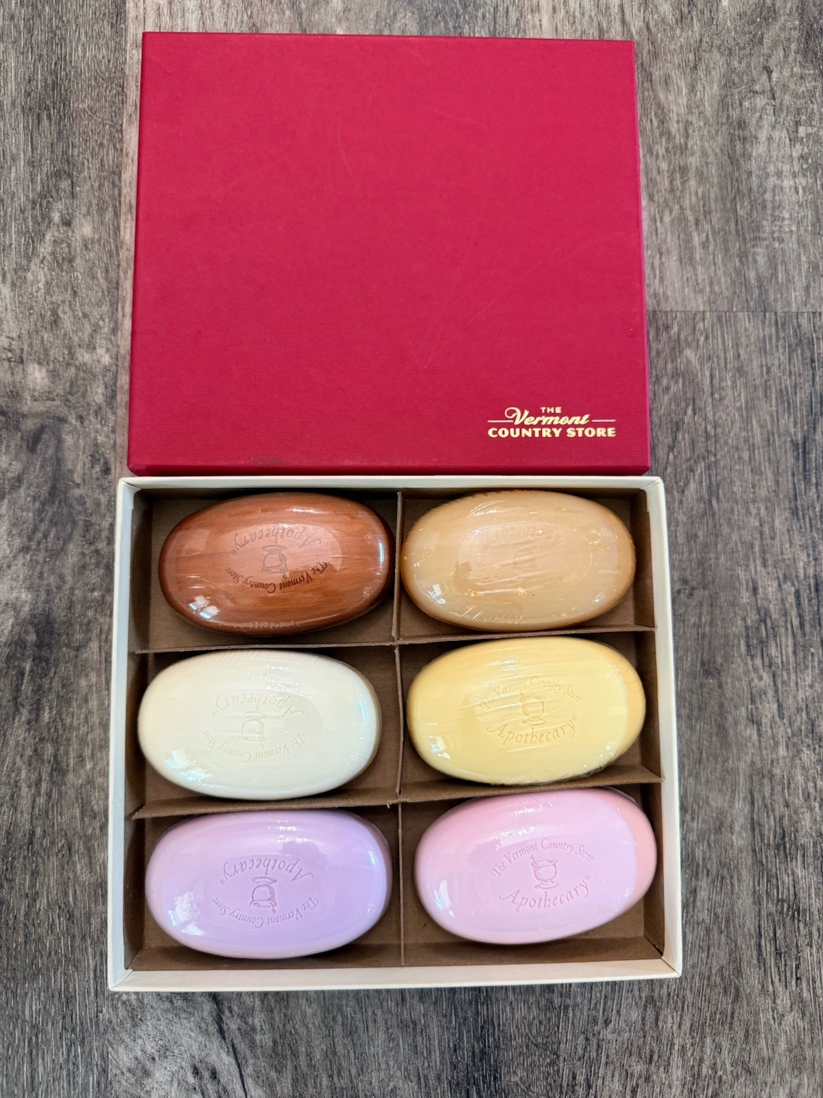 NEW Vermont Country Store Set 6 Box Apothecary Soap Bar Discontinued Citrus Incl