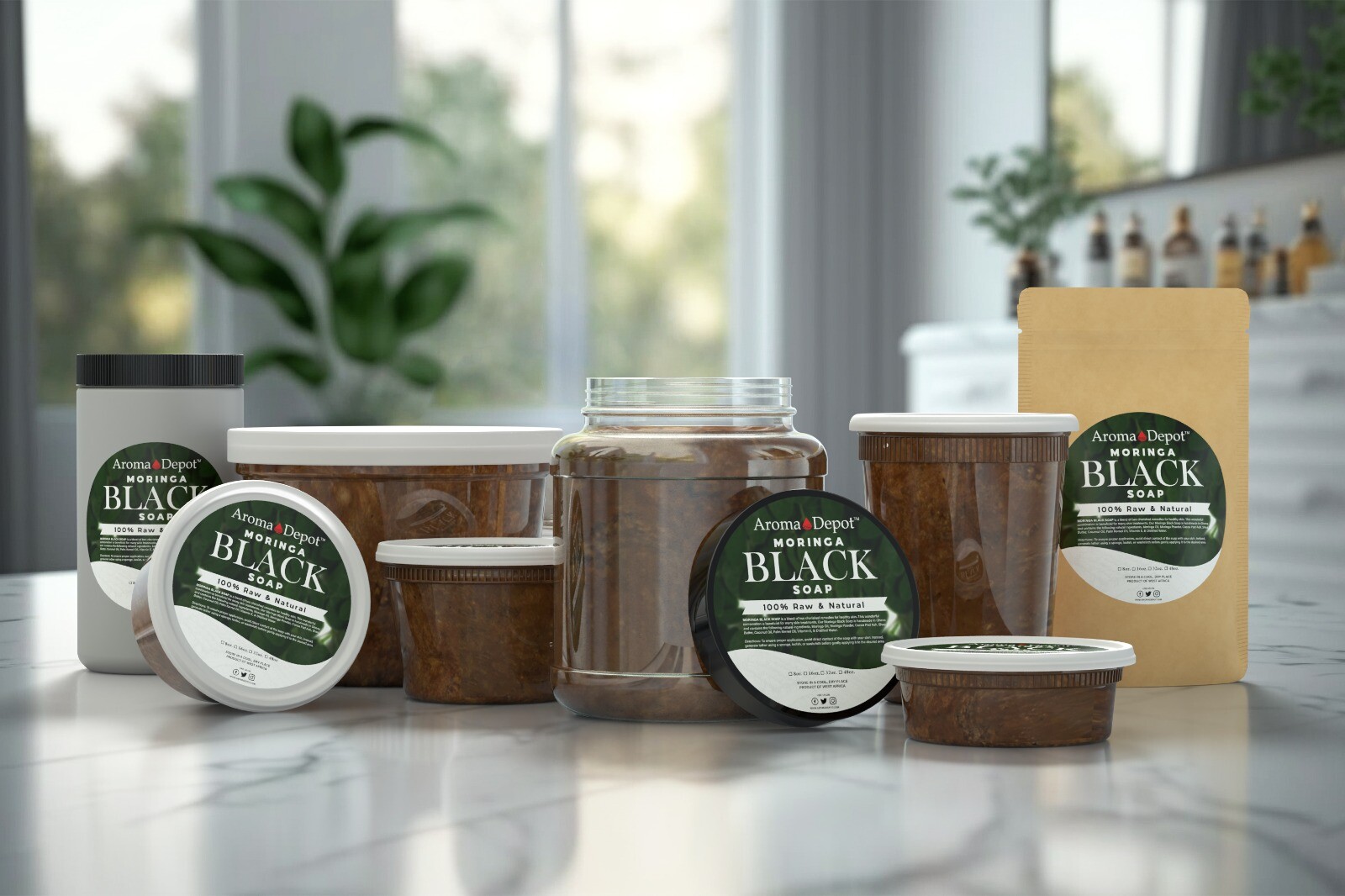 Black Soap 12 oz. PASTE Raw Black Soap Body & Face Wash For Acne Dark Spot