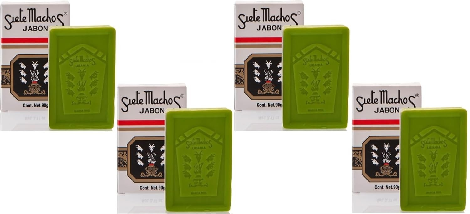 Siete Machos URANIA Soap – Jabon Siete Machos 3.17 oz./90g (4 Pack)