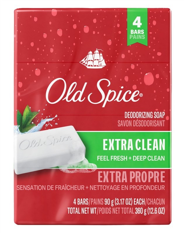(3 PACK) Old Spice Bar Soap 3.17oz Extra Clean 4 Count