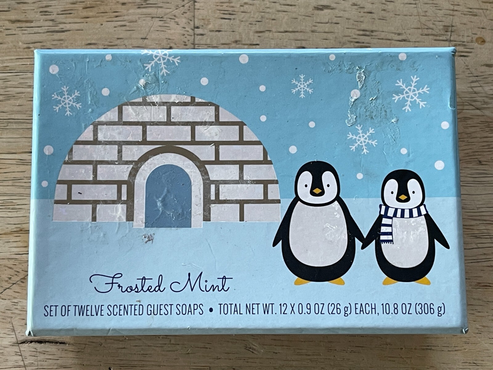 Frosted Mint – Set of 12 Holiday Scented Guest Soaps – .9 OZ ea. – Made in USA