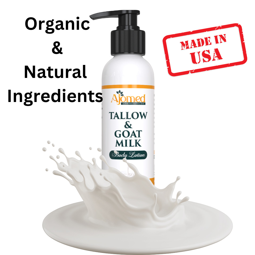 Grass Fed Beef Tallow & Goat Milk Body Lotion- Handmade Unscented Sensitive Skin