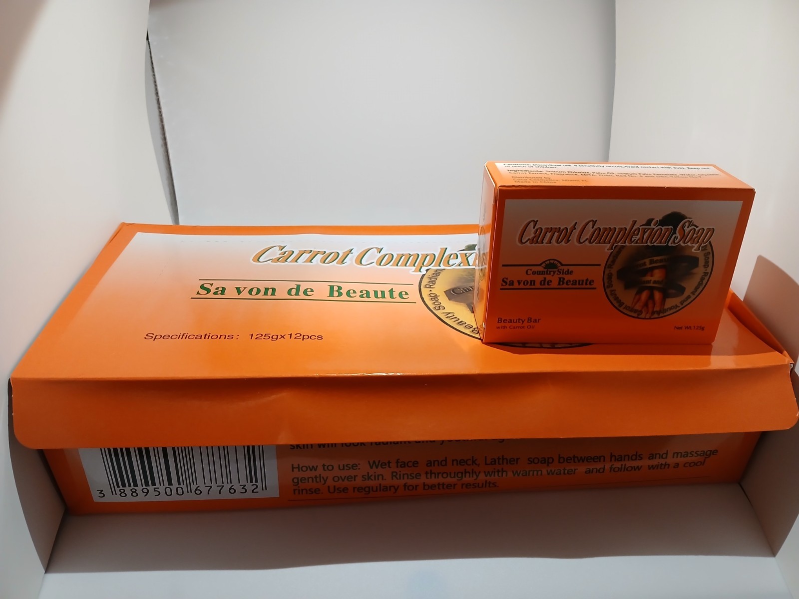Countryside Carrot Oil Carrot Extract Quad-Milled Beauty Bar 125g Orange