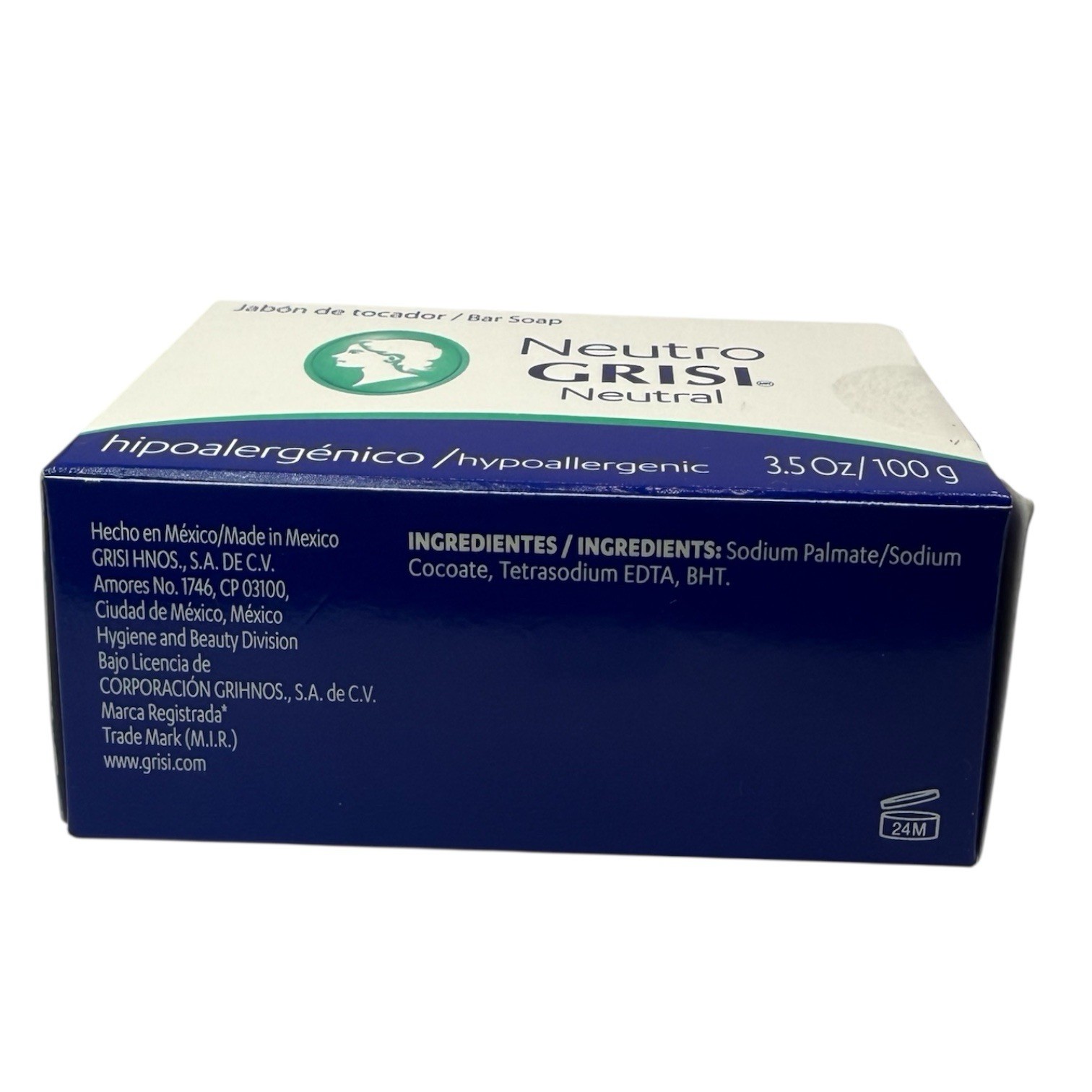 Grisi Neutral Hypoallergenic Soap Bar 3.5 oz Pack of 6 Sensitive Skin Unscented