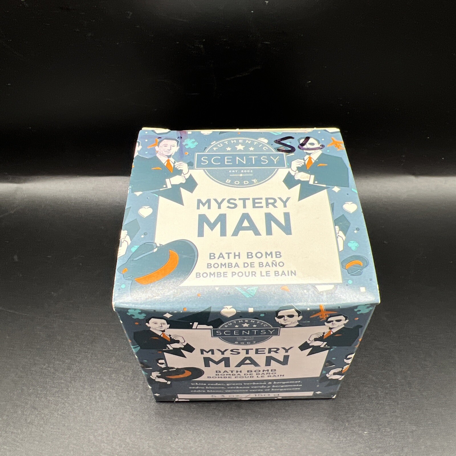 Scentsy Body MYSTERY MAN Bath Bomb 5.3 oz. Brand New in Box RARE