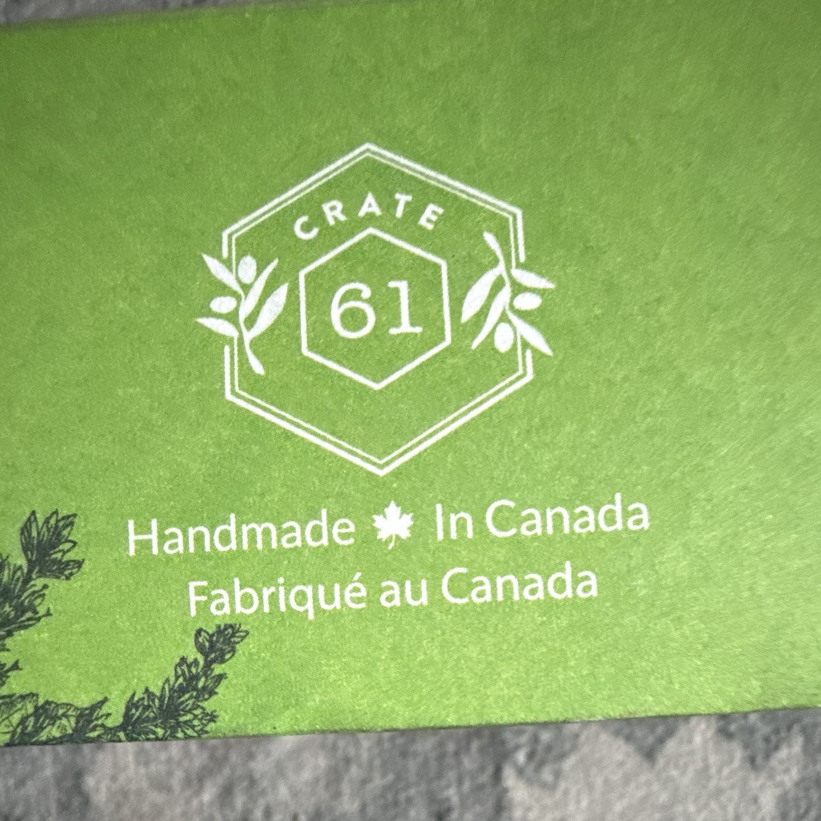 Crate 61 Patchouli Citron 3 Bars soap 12 oz No Grit Made in Canada