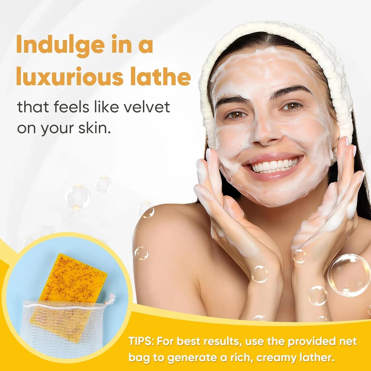 5 Jabones De Curcuma 3.5 Oz Para Las Manchas El Acne En La Cara Y Aclarar Piel