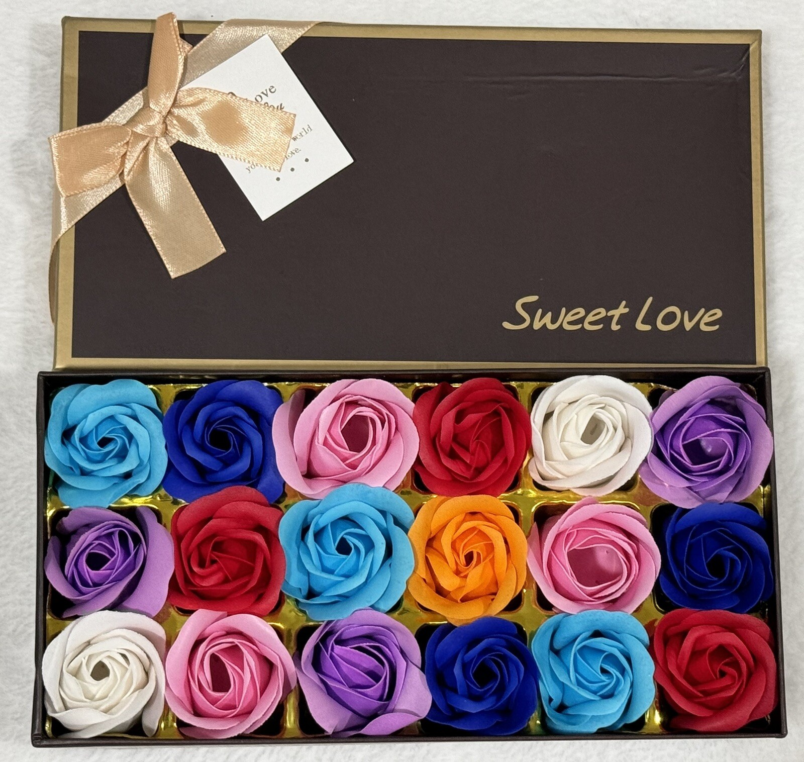 Rose Soap Box – 18 Count Multi Color